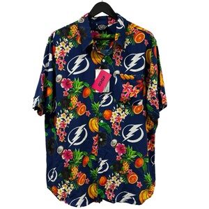 [L] NHL Tampa Bay Lightning Tropical Button-Up Shirt Men’s Large